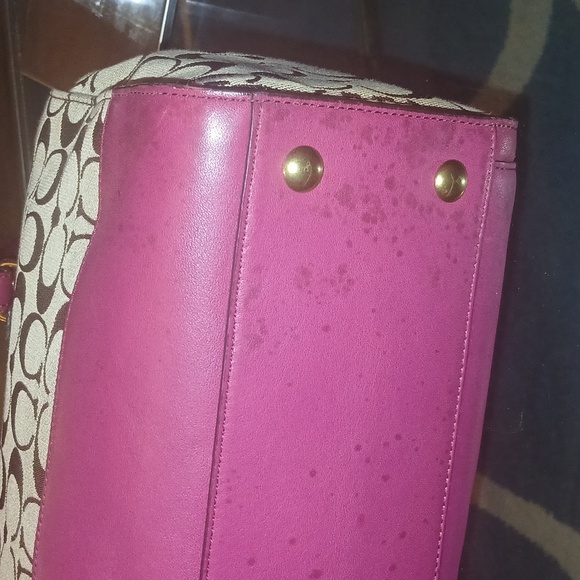 Coach Brooke Carryall Red and Tan Shoulder Bag - Picture 9 of 13